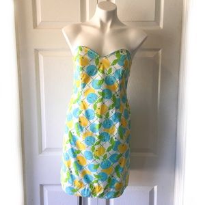Lilly Pulitzer Vintage White Citron Lemon Dress
